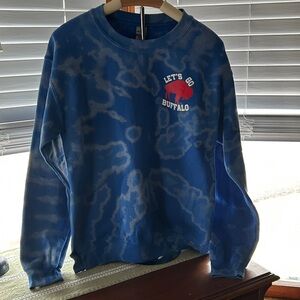 Buffalo Bills Blue Tie-Dye Sweatshirt. 
In very good condition.